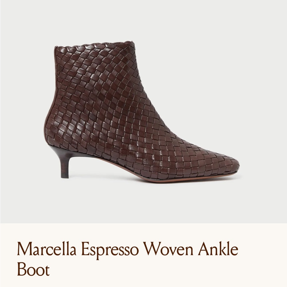 MARELLA Espresso Woven Ankle Booties